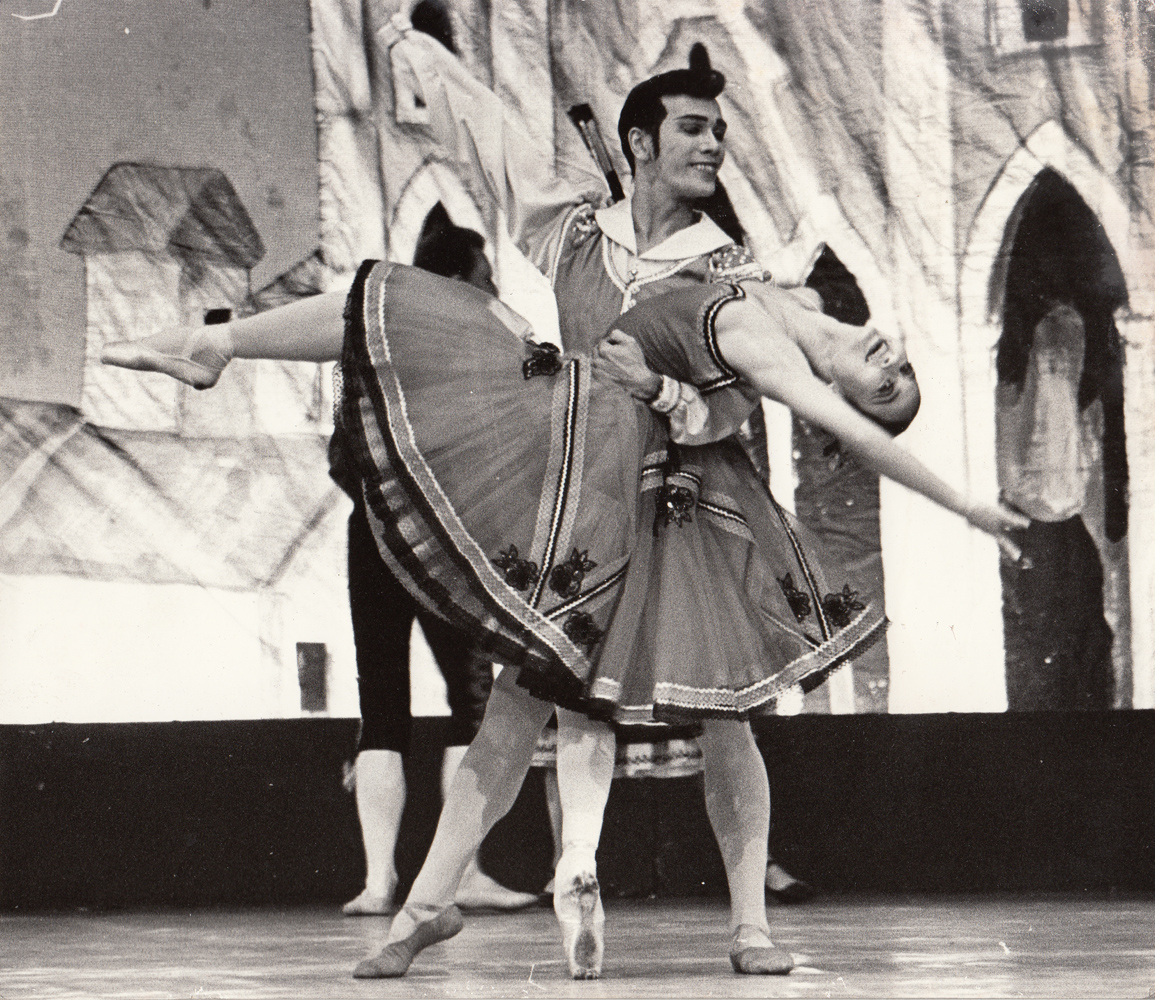 Kitri and Basilio in Don Quixote, Krasnoyarsk, 1997: “Kitri is an audacious young girl with spirit and energy. The whole ballet is about how she and her lover outwit her father and marry each other against his wishes. The highlight is the pas de deux in the finale where the ballerina and her partner get to show off with real bravura dancing.”