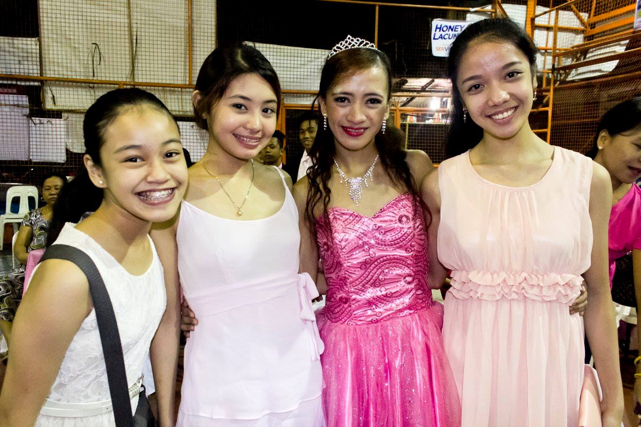 Ashley (leftmost) attends the debut of Ballet Manila company artist Jessa Balote (third from left) with Jian Villanueva and Marinette Franco.