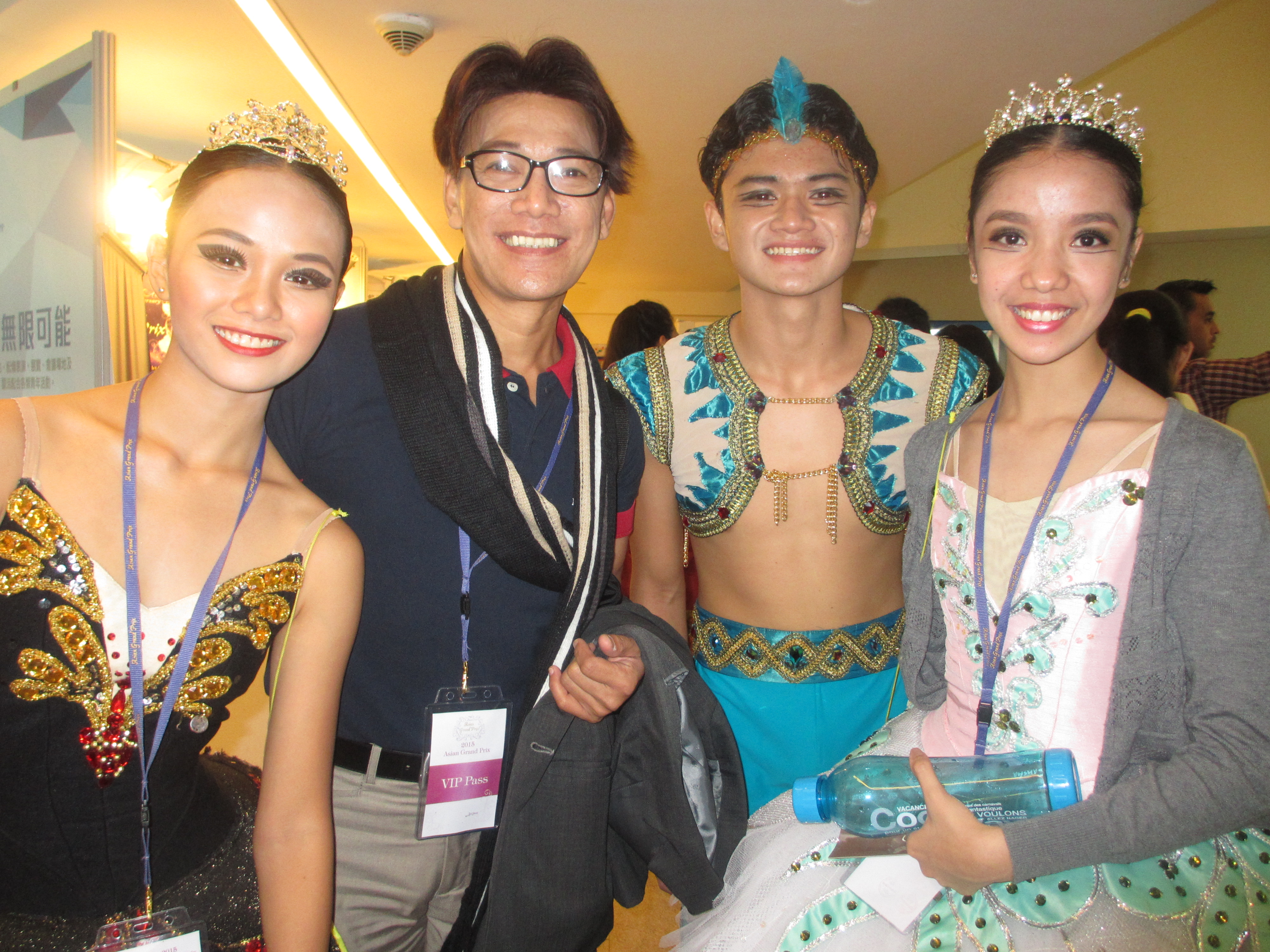 With mentor Osias Barroso (second from left) and fellow BM finalists (from left) Rissa May Camaclang and Joshua Enciso